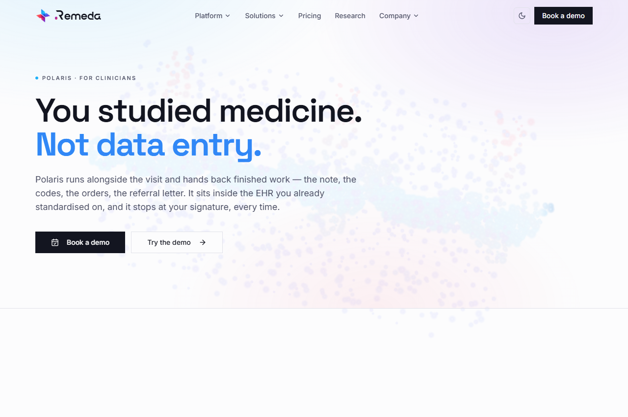 The actual Polaris product page from Remeda
